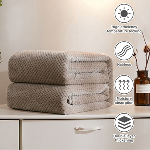 Couverture personnalisée Plaid doux ananas flanelle jeter couverture Textiles de maison 100% Polyester couvertures moelleuses pour Wint - Product Image 2