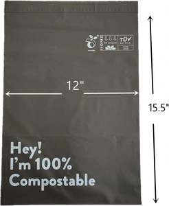 Bolsa de Correo de Polietileno de Color Negro con Logotipo Impreso, Bolsa de Correo Biodegradable, Bolsas de Polietileno para Envíos - Product Image 3