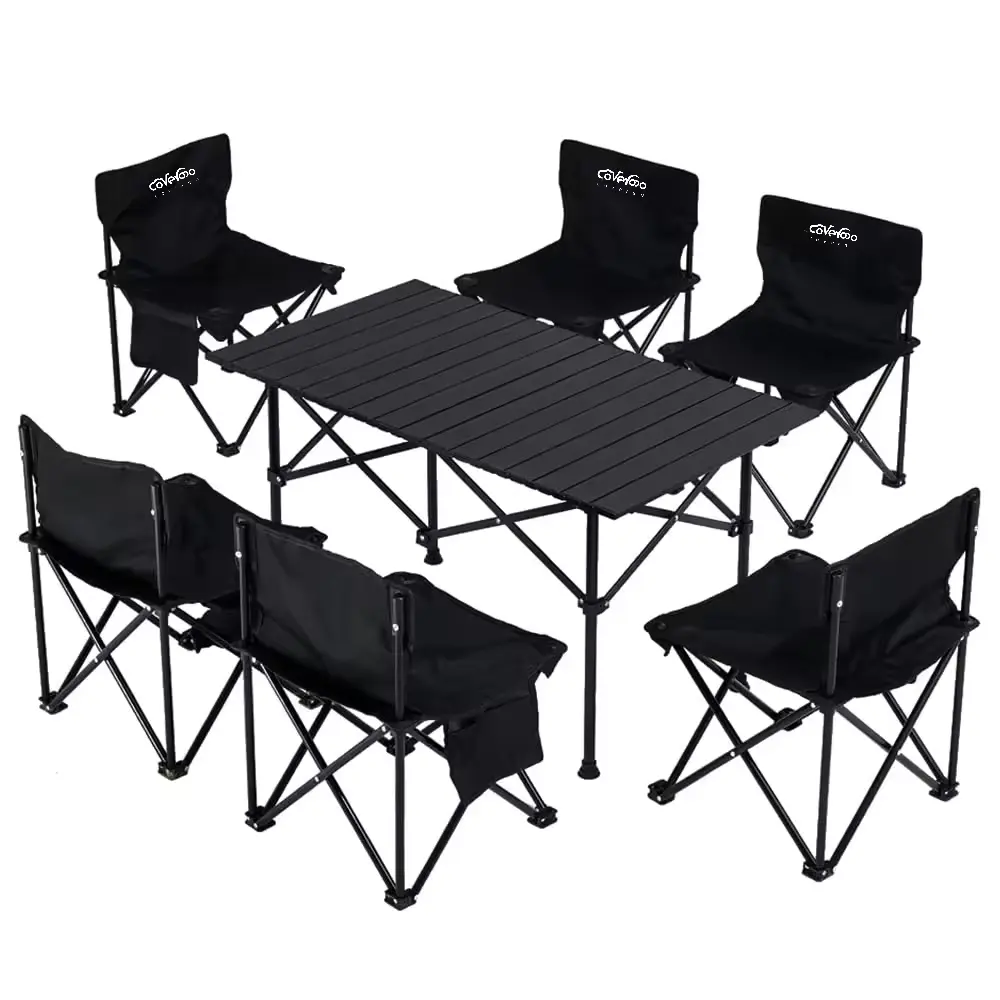 Set di sedie e tavolo pieghevole da campeggio portatile esterno con Patio portatile personalizzato all'ingrosso