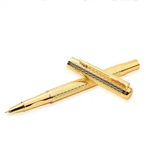 New Arrival Designer Fountain Pens Luxury Metal Shining Gold Color High kalligraphie Quality Fountain Pen Stylo Plume