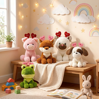 Ours en peluche I love You personnalisé peluche mignonne avec oreiller en forme de cœur ours en peluche rose Saint Valentin vente en gros