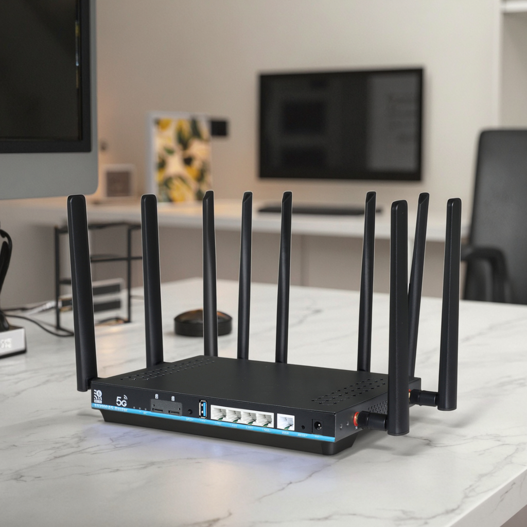 Новый открытый MT7981B гигабитный порт WiFi 4G 5G VoIP QoS VPN WEP зашифрованный брандмауэр с двумя слотами для SIM-карт