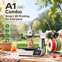 Printer 3D FDM Otomatis A1 Mini Kecepatan Tinggi DIY Konektivitas USB/WiFi Nozzle Penggunaan Laboratorium Industri Mendukung Material Resin PLA