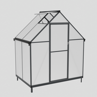 Adorable moderno pequeño aluminio vivero invernadero ajustable ventanas bisagra puerta PC tableros plástico pared Metal naturaleza plantación