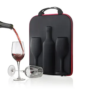 Сумки для охлаждения вина EVA, сумка для хранения винных бутылок, индивидуальная многоразовая изолированная сумка-холодильник для путешествий на открытом воздухе, черного или индивидуального цвета