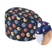 Casquette chirurgicale unisexe en coton pur tissé, motif imprimé blanc, accessoires pour infirmières, fourniture ODM Chine, salle d'opération, cuisine, dentisterie