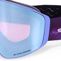 SNOWLEDGE Lunettes de ski magnétiques UV400 anti-buée, lunettes de snowboard avec logo personnalisé