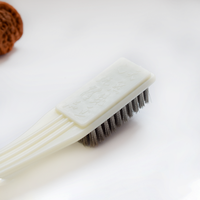Brosse métallique en laiton 16,5 cm, manche en plastique multi-usage, outil de nettoyage polyvalent