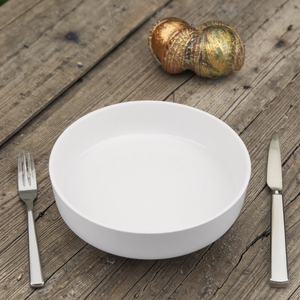 Ciotola per zuppa in ceramica bianca impilabile con insalata di porcellana rotonda personalizzata - Product Image 1