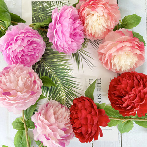 Fleurs artificielles de pivoine Meilin, fleurs en soie pour mariage et décoration intérieure, 2 têtes en stock - Product Image 2