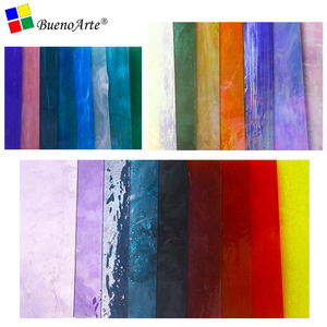 Feuille de vitrail irisé 15x20cm-Variété de couleurs-Mosaïque de verre Tiffany et verre mosaïque pour bricolage Art Hobby - Product Image 4
