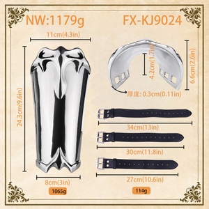 Brazalete SerpentFang para Adultos, Protector de Brazo de Acero Inoxidable, Estilo Armadura Metálica Retro con 3 Cinturones Ajustables, para Hombre y Mujer, Juego de Esclavos - Product Image 6