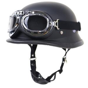 Casco de media cara con <span class=keywords><strong>gafas</strong></span> para motocicleta, patinete deportivo clásico, <span class=keywords><strong>Harley</strong></span>, patinete, patinete, patín, patín, bicicleta, Cruiser, Chopper para jóvenes y adultos - Product Image 2