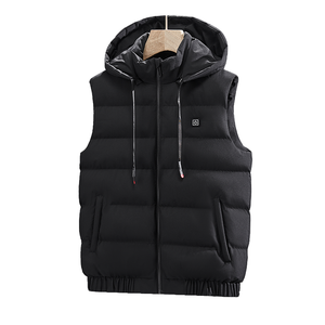 Unisex Smart <b>Heated</b> <b>Vest</b> Casual Winter Warmer with Zipper Closure Breathable Polyester Casual Outer Wear - Product Image 4