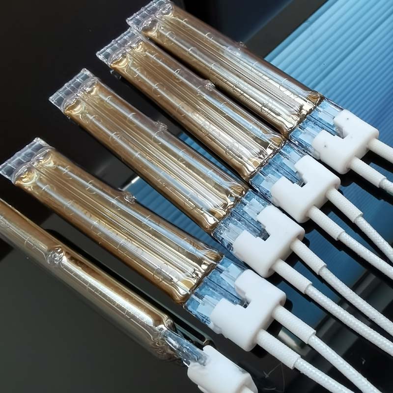 Двойной отражатель с золотым полупокрытием 600 Вт, галогенная ИК-лампа нагревателя для покраски, сушки, инфракрасная ИК-лампа