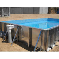 Piscine hors sol portable, directement de l'usine, avec structure en acier inoxydable, design démontable, piscine en acier robuste