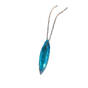 High End Eco-friendly Copper Marquise Cut 10*35mm Blue Paraiba Zircon Fashion Necklace <b>Earrings</b> <b>Set</b> Party Jewelry <b>Set</b> for Women - Product Image 2