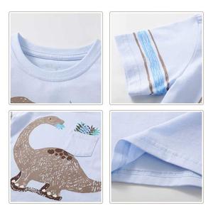 Ropa para Niños, Conjuntos de Verano para Niños Pequeños, Ropa de Manga Corta, Conjuntos Deportivos de Dinosaurios, Camiseta y Pantalones Cortos, Tallas 2-7 - Product Image 4