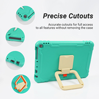 Étui pour enfants HGD anti-choc avec poignée et support pour Amz Kindle Fire HD 10'' & 10 Plus 2021, coque ultra fine en mousse EVA légère