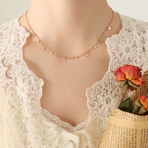 Wholesale Small Charm Eye Necklace Stainless Steel Gold Plated Custom <b>Choker</b> Necklace for Women - Product Image 5
