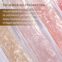 Huile à cuticules scintillante mini 5ml à marque privée, revitalisant roll-on nourrissant rapide, soin des cuticules végétalien, réparation des ongles, produits parfumés
