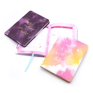 Custom printed hardcover a5 planner 2024 leather travel journal notebook printing