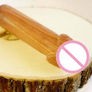 Pénis debout fait à la main en bois de cèdre statue érotique <span class=keywords><strong>phallus</strong></span> décoration sculpture sur bois pénis gode en bois - Product Image 3