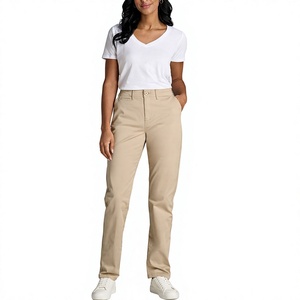Pantalones Chinos de Mezcla de Algodón de Alta Calidad al por Mayor, Pantalones Formales Casuales de Golf para Mujer, Exportación de Proveedor de BD - Product Image 5