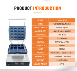 Macchina Elettrica Personalizzata per Gusci di Mini Torte e Crostate per Piccole Imprese con Certificazione CE - Product Image 3