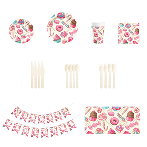 Juego de Vajilla DAMAI Candyland, Platos, Servilletas, Decoración de Mesa para Fiestas Navideñas, Cumpleaños Infantiles, Baby Shower para 8 Personas - Product Image 6