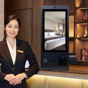 24 inch màn hình cảm ứng kiosk được trang bị với OCR hộ chiếu máy quét và NFC Đầu đọc thẻ tự phục vụ máy cho khách sạn kiểm tra trong - Product Image 3