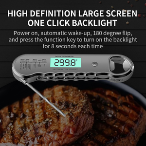 Termómetro para barbacoa de cocina al por mayor, termómetro Digital resistente al agua para todo el cuerpo, lectura instantánea para cocinar alimentos y carne con abrebotellas - Product Image 4