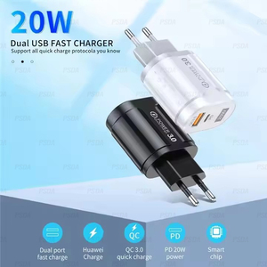 Cargador de Pared Universal PD20W con Enchufe EU/US/UK/AU/Argentina, <span class=keywords><strong>Carga</strong></span> <span class=keywords><strong>Rápida</strong></span> USB Tipo C Quick Charge 3.0 para <span class=keywords><strong>iPhone</strong></span> y Samsung - Product Image 4