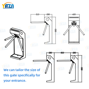 Portillon tournant trépied en acier inoxydable pour système de contrôle d'accès intérieur pour usine, école, stade, métro, simple ou double sens, 0,2s - Product Image 6
