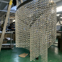 Projet personnalisé de décoration lustre nordique d'éclairage de plafond pour le salon salle de banquet hôtel escalier lustre moderne en cristal