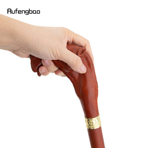 Bastón de madera con forma de leopardo y camello, bastón de madera maciza para caballeros - Product Image 5