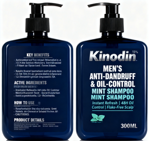 Shampooing pour <span class=keywords><strong>homme</strong></span> à la menthe, anti-pelliculaire, régulateur de sébum, <span class=keywords><strong>lissant</strong></span>, à base de romarin biologique 100% naturel, 300 ml, marque privée - Product Image 5