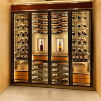 Armoire à vin et support en acier inoxydable, présentoir de rangement pour bouteilles en métal pour hôtel, bar, restaurant, porte-bouteilles antirouille