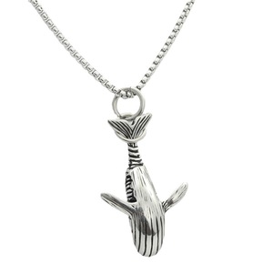 Yunnique-collar con colgante de ballena de acero inoxidable para hombre, diseño de animales retro, joyería con temática del océano, 280549 - Product Image 5