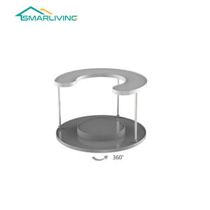 キッチンパントリー用2層ターンテーブルオーガナイザー回転スパイスラックバスルームキャビネット収納カウンタートップオーガナイザーキャビネット - Product Image 2