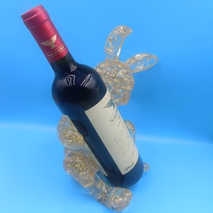 <b>Rabbit</b> Shaped Resin Wine Rack Gold Foil Ornament Handmade Cartoon Style Party <b>Gift</b> Decoration - Product Image 4