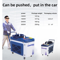 Machine de nettoyage laser continue MAX 1500W 2000W 3000W Style de chariot Est à déplacer et à utiliser en stock