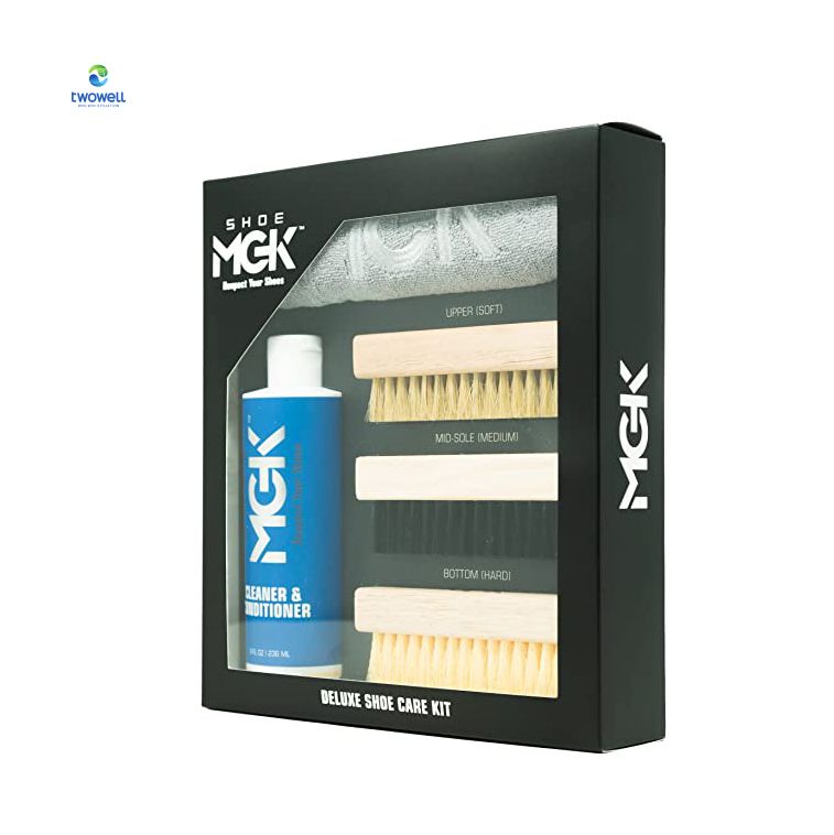 Кроссовки MGK, уход за обувью, роскошный комплект, индивидуальный комплект для чистки обуви 8 унций с щеткой и полотенцем