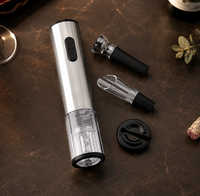 Ensemble tire-bouchon électrique avec verseur de vin, bouchon et coupe-capsule, kit tire-bouchon rechargeable, cadeau idéal pour les amateurs de vin