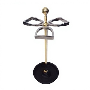Porte-parapluie équestre élégant meilleure vente porte-parapluie affichage de sol de ménage argent et or cheval étrier porte-parapluie - Product Image 1