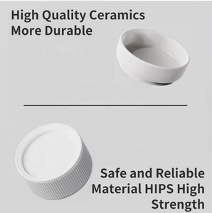 Commercio all'ingrosso personalizzato Logo ceramica smalto Anti fuoriuscita elevata doppio cibo acqua potabile cane cane gatto ciotola in ceramica - Product Image 4