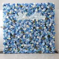 CB-348 Nouveaux produits colorés fleur bleue artificielle panneaux muraux fleur artificielle mur fleur mariage