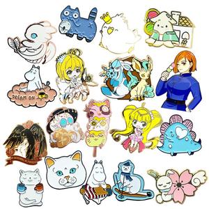 Pin de solapa de esmalte de Metal para <span class=keywords><strong>Club</strong></span> de Leones, insignia personalizada de flor magnética, con diferentes motivos - Product Image 2