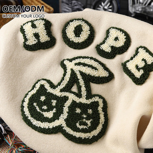 Custom Summer Mens Chenille Embroidered Tshirts Colorful Towel Embroidery Letters Cotton Unisex T-<b>shirt</b> Clothes T <b>Shirt</b> for Men - Product Image 1