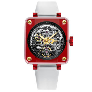 Customized OEM Sapphire Skeleton Mechanical Automatic <b>Waterproof</b> <b>Men's</b> <b>Watch</b> Hangzhou Silicone Pointer for New Year Gift - Product Image 6